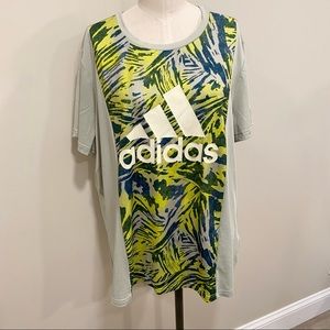 ADIDAS X ZOE SALDANA Print Active Workout Gym Top Size 2X New